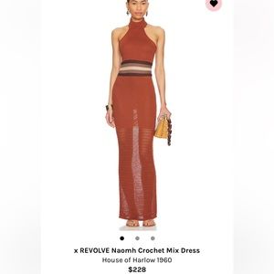 ******SOLD****HOUSE OF HARLOW X REVOLVE Naomh crotchet mix dress size XS REVOLVE